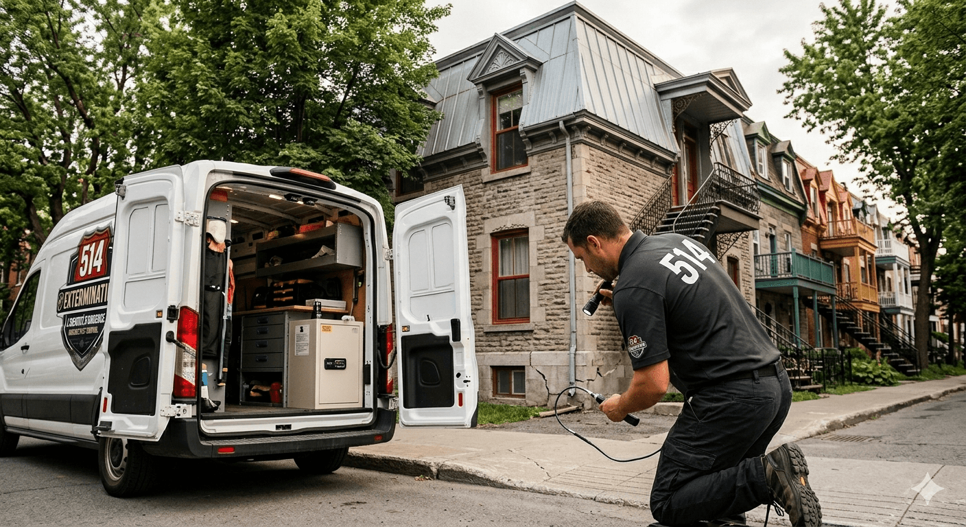 Technicien 514 Extermination en intervention à Montréal